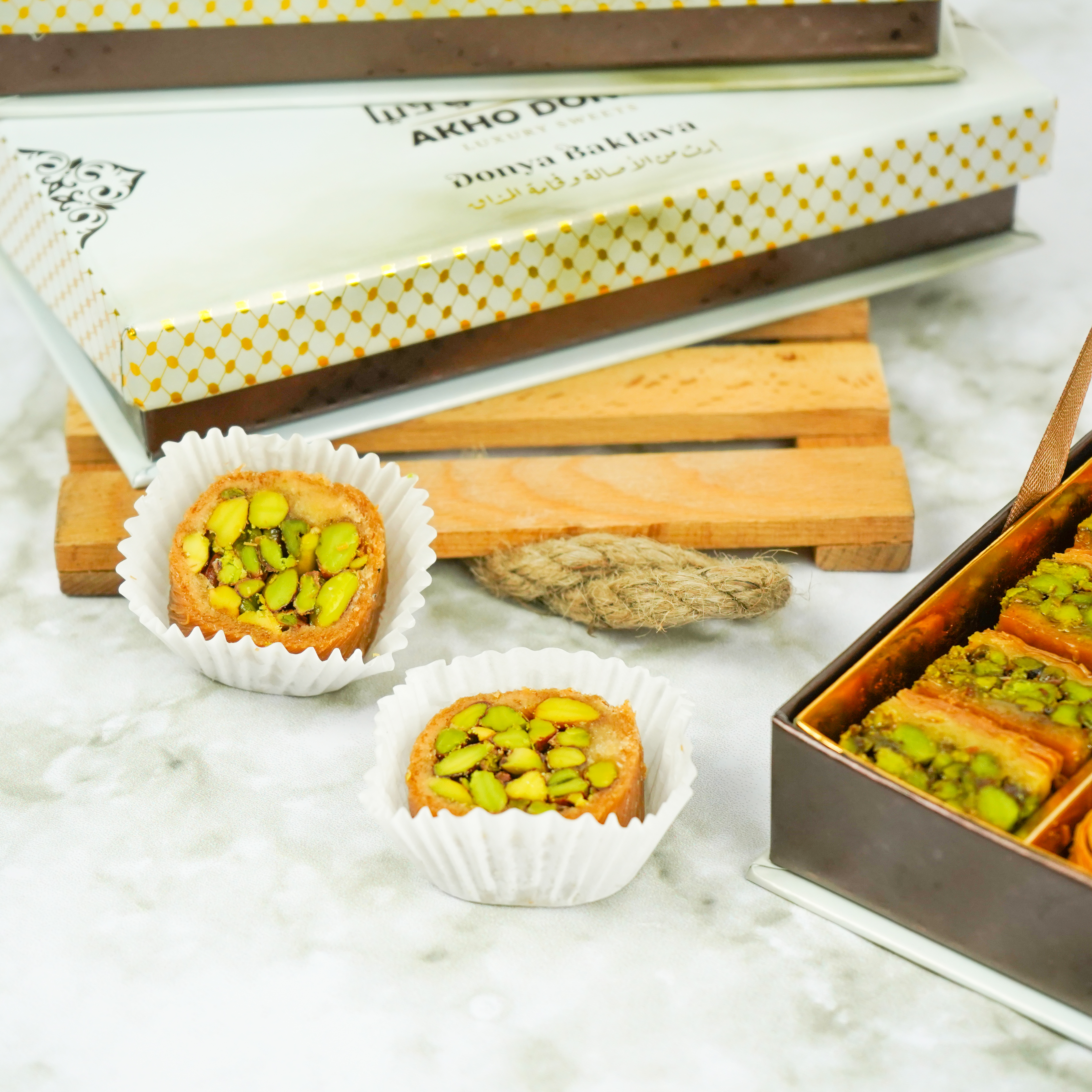 Box of assorted Arabic Baklava (Donia)
